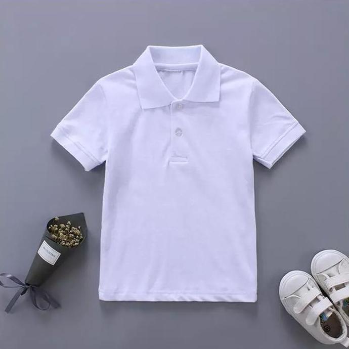 New- Baju kaos polos anak / Baju polo anak warna putih
