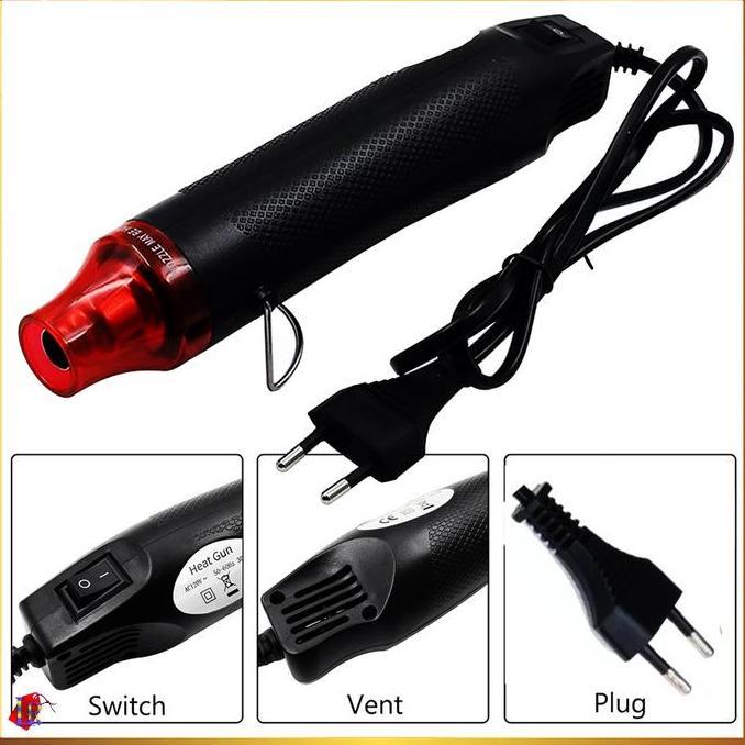 balulaseller - mini heat gun 220v 300w hot air gun pemanas rendah watt