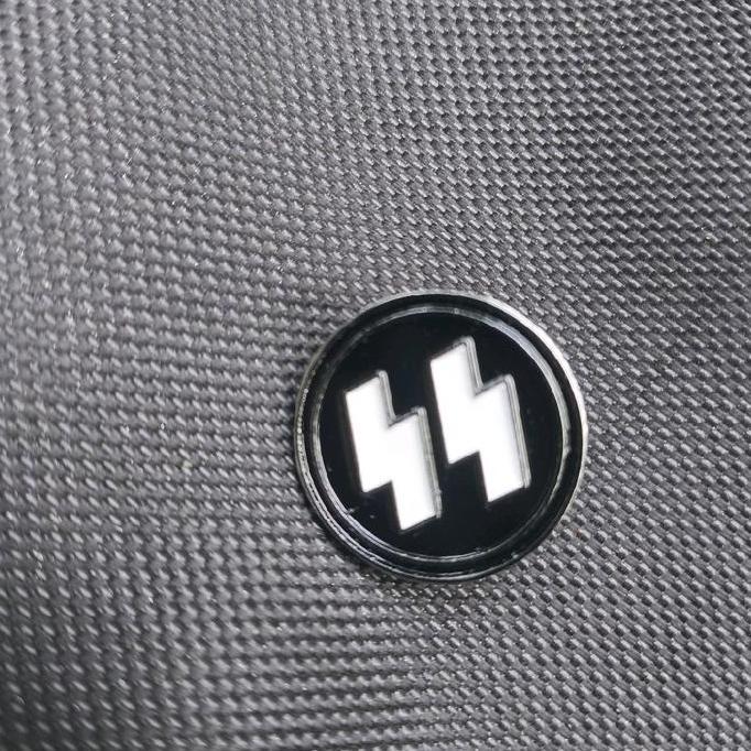 WW2 WWII Reproduction Pin Algemeine SS German Waffen SS Army Metal Cap Emboss Badge