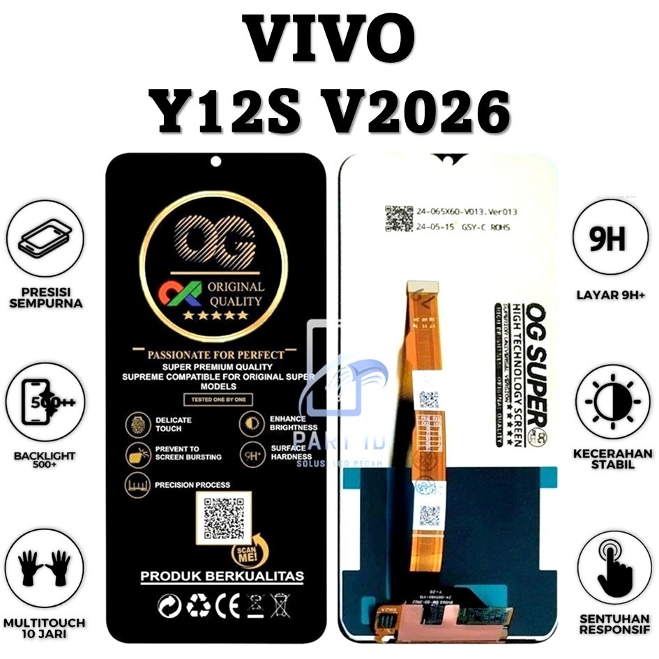 LCD TOUCHSCREEN VIVO Y12S V2026 FULLSET ORIGINAL 100%