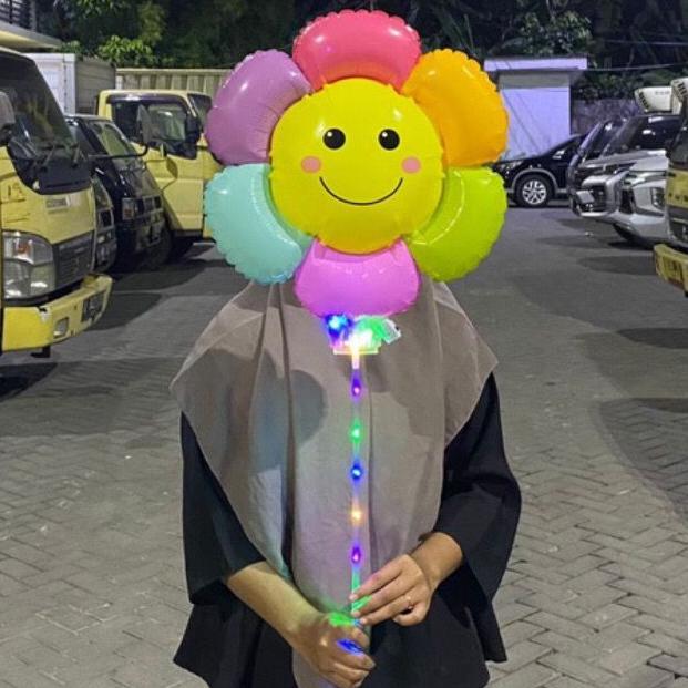 Balon Matahari Sunflower + Stick Cup Grosir Murah Trend