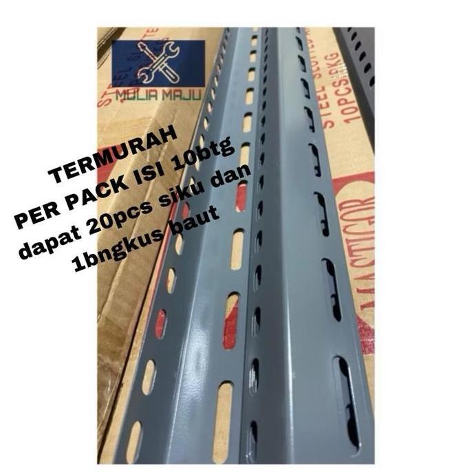 Prasminah99 - Besi Siku Lubang 3m Paket 10 Batang