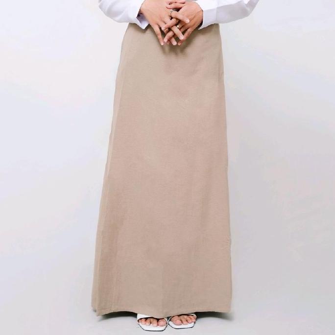 Rok Wanita Linen Skirt | Rok Panjang Polos | Rok Korean Style