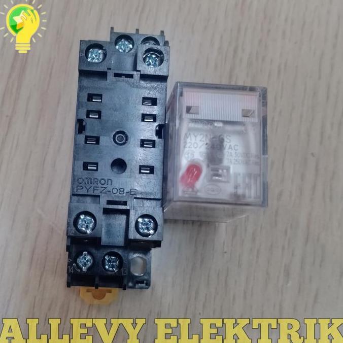 RELAY OMRON MY2N-GS 220VAC & SOCKET MY2 OMRON DISKON