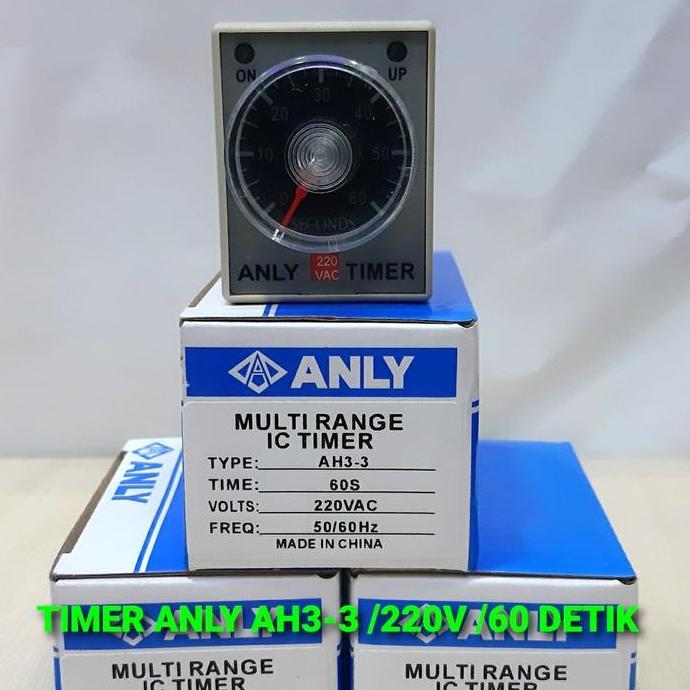 TIMER ANLY ANLI AH3-3 220V 60 DETIK 60DETIK 60 SECOND PREMIUM
