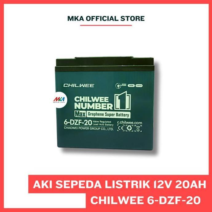Aki Sepeda Listrik CHILWEE 6-DZF-20 / Baterai Sepeda Listrik / 6DZF20 12V - 20AH