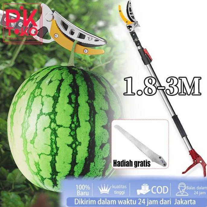 Teleskopis Tree Pruner Pemotong Ranting Yang Tinggi Galah Tongkat