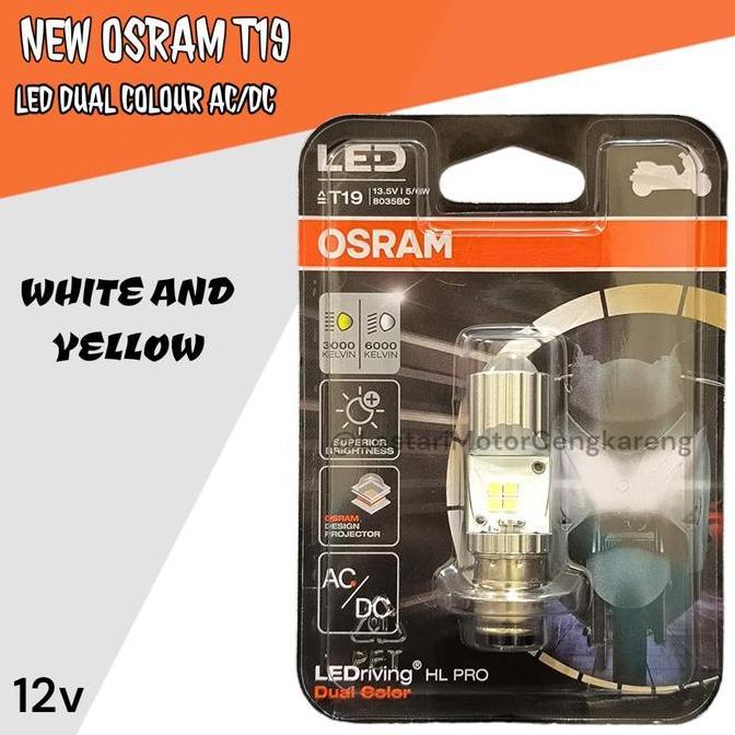 Promo Osram Lampu Motor LED PRO 2 Warna Laser Vario 125 Old & Supra 125 Old Dual Color AC/DC 6000K &