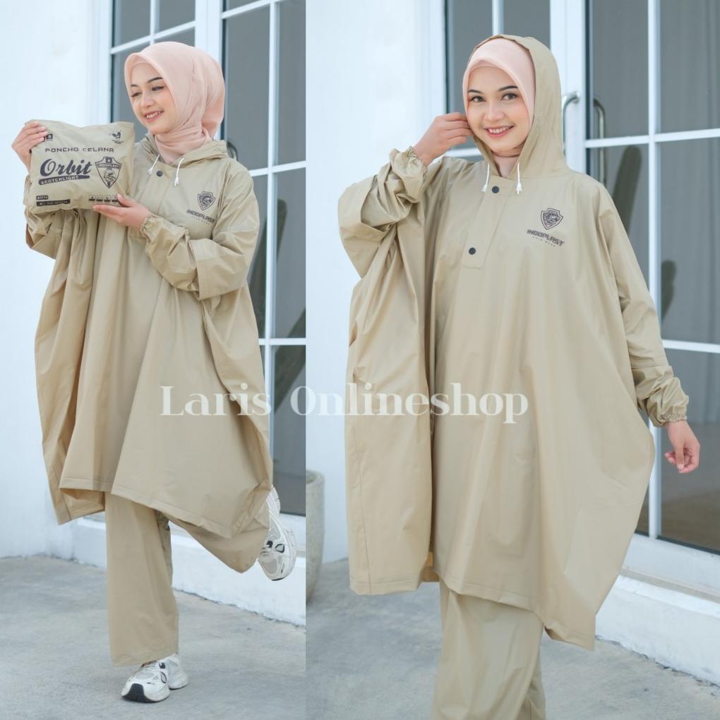 Jas Hujan Ponco Lengan Celana Indoplast / Jas Hujan Ponco Lengan Celana Jumbo Premio Orbit Aman Terb