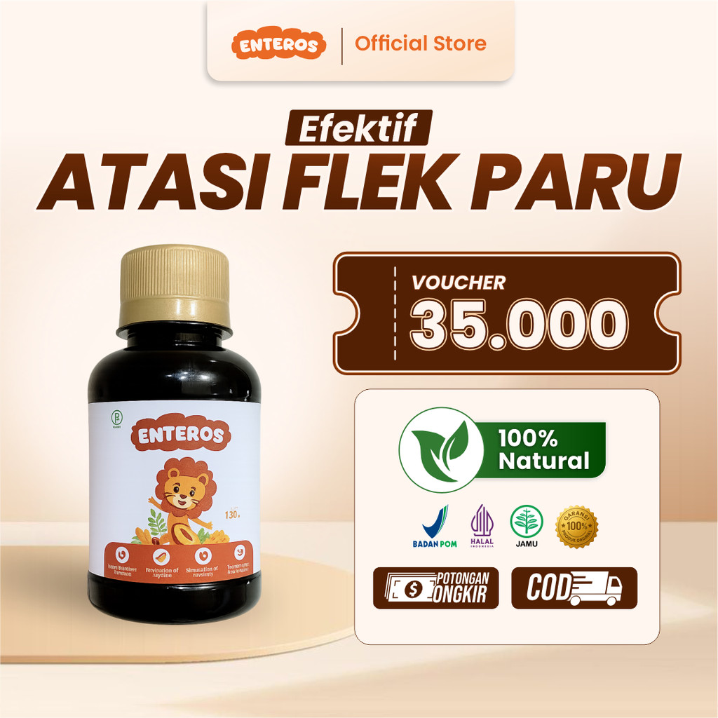 Enteros - Vitamin Herbal Atasi Flek Paru Anak | Halal & BPOM 130ml