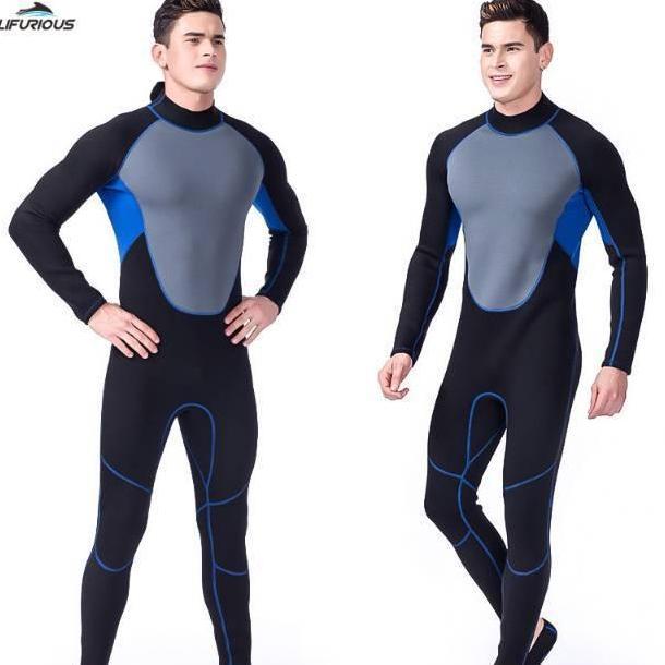 Murah wetsuit pria bajuselam pria baju diving pria 3MM Non COD