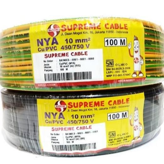 kabel listrik grounding nya tembaga kawat 1x10 mm permeter ece