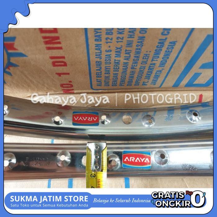 VELG RIMS 24 MURNI SEPEDA MINI MTB. 36 HOLE. BESI CHROME. ARAYA BIG SALE