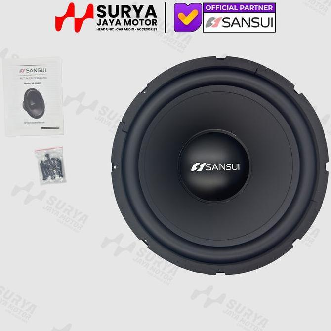 Grosir Sansui Sa-W122D Subwoofer Pasif 12 Inch Double Voice 100Rms Power 1000W Max Power Speaker Aud