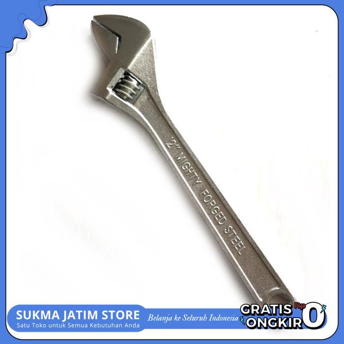 KUNCI INGGRIS 12" ADJUSTABLE WRENCH 12 INCH KONCI MIGHTY FORGED STEEL PROMO