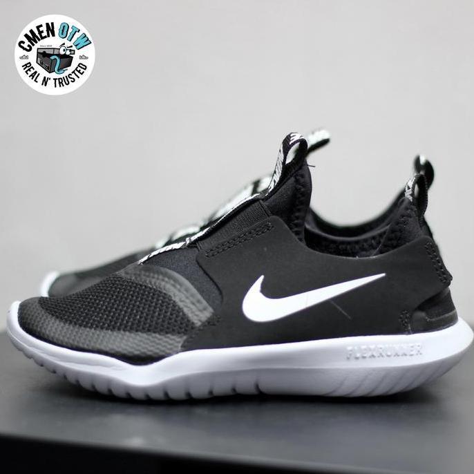 New- Sepatu anak original nike flex runner black white