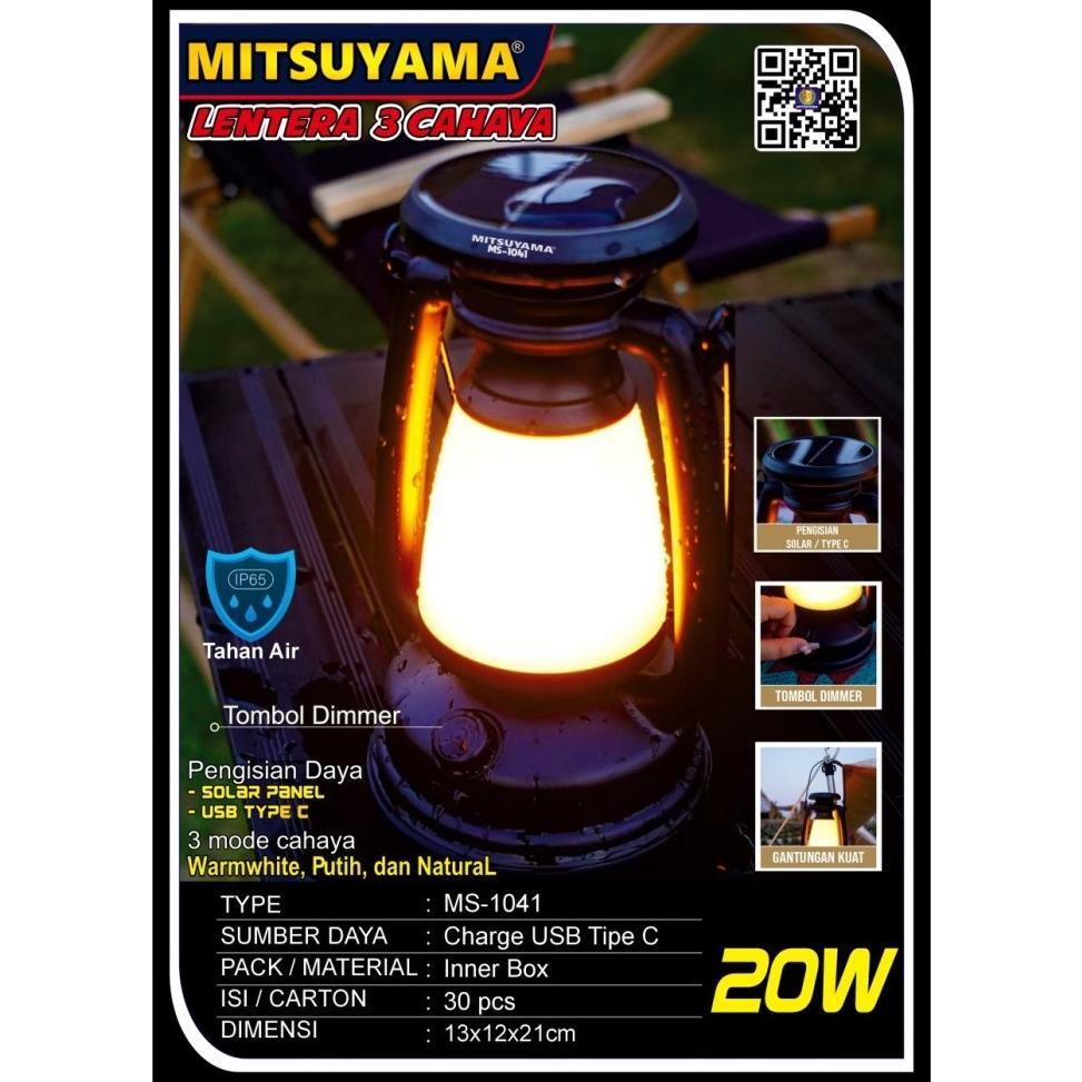 MS-1041 LAMPU EMERGENCY  LENTERA 3 CAHAYA MITSUYAMA 20W Lampu emergency