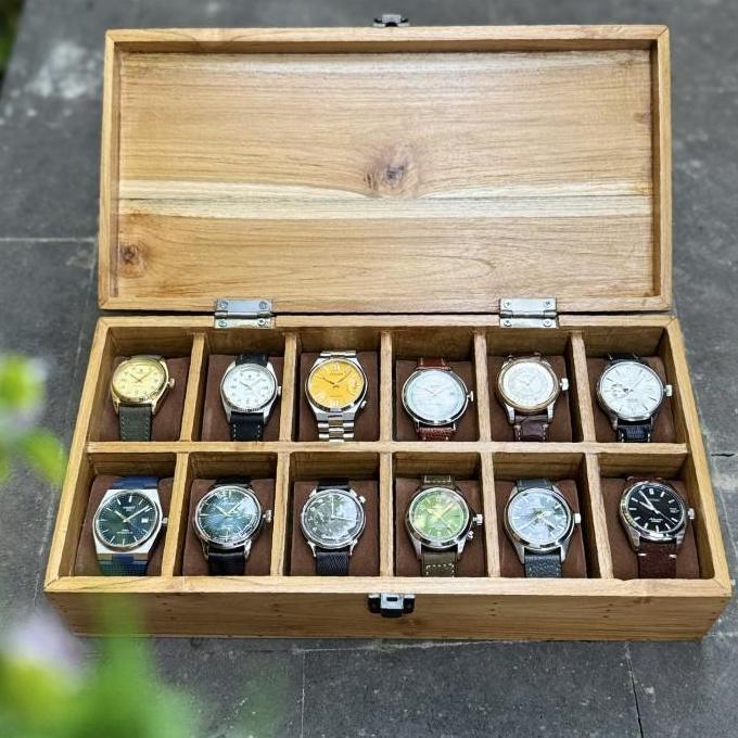 TERMURAH - Kotak Jam Tangan Kayu jati ali / box jam kayu jati / wooden watch box teak wood original