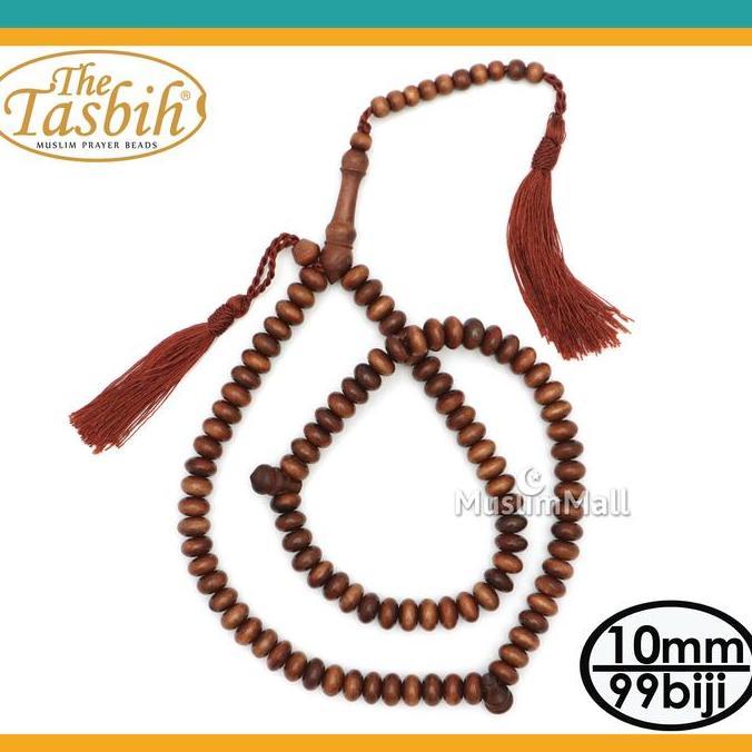 Tasbih Kayu Stigi Asli Model Pipih 10Mm Tasbeh 99 Butir - Thetasbih