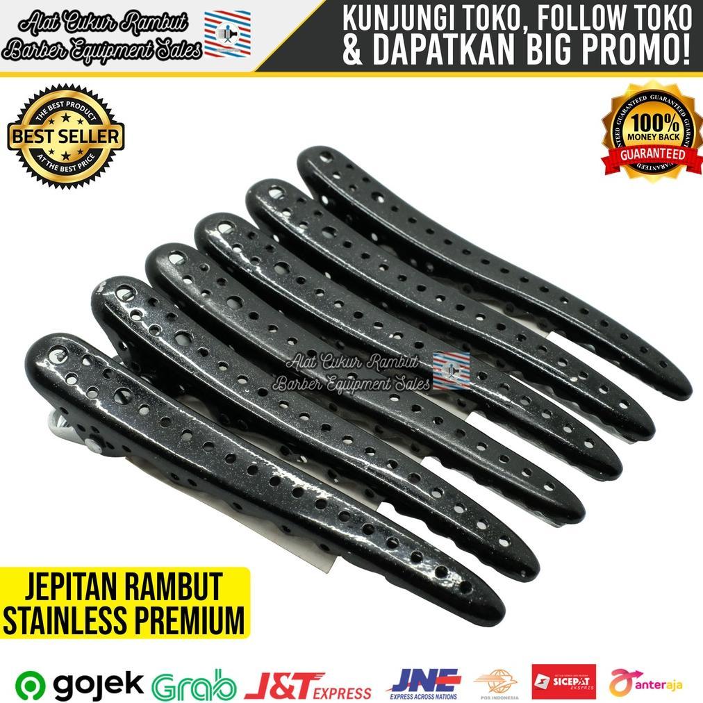 Jepit Rambut Jepitan Rambut Salon Barber Buaya Hair Shark Clip Besi