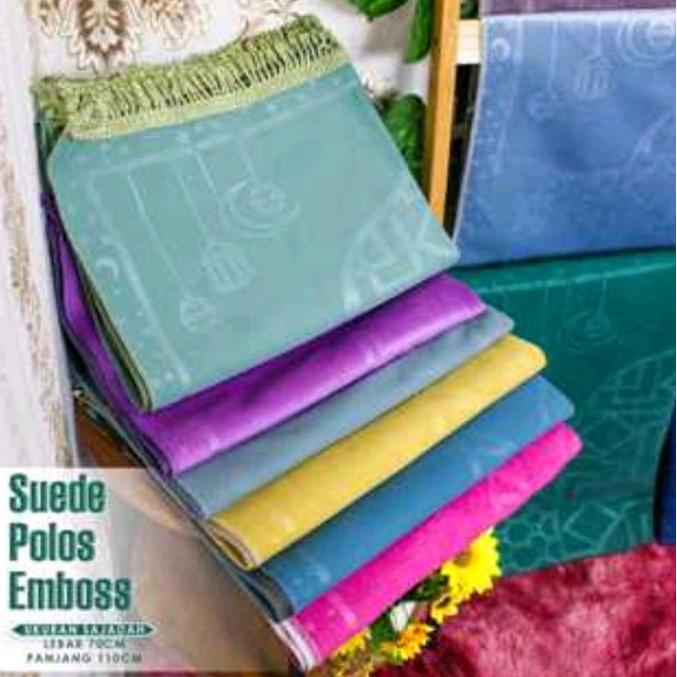 ISI (20PCS) SAJADAH Suede Halus High Quality warna sofr 70110cm/sajadah suede arbain
