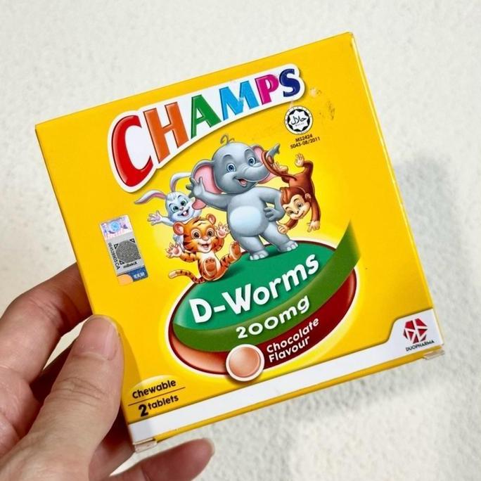 Ready stock Champs d worms obat cacing anak dewasa murah