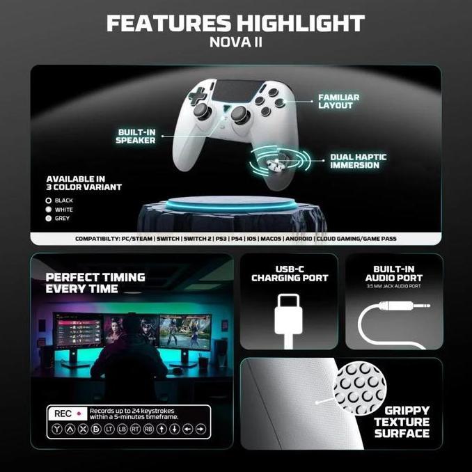 Fantech WGP16 Nova Multi Platform Gamepad Console Gaming Controller With Hall Effect /  FANTECH GAME