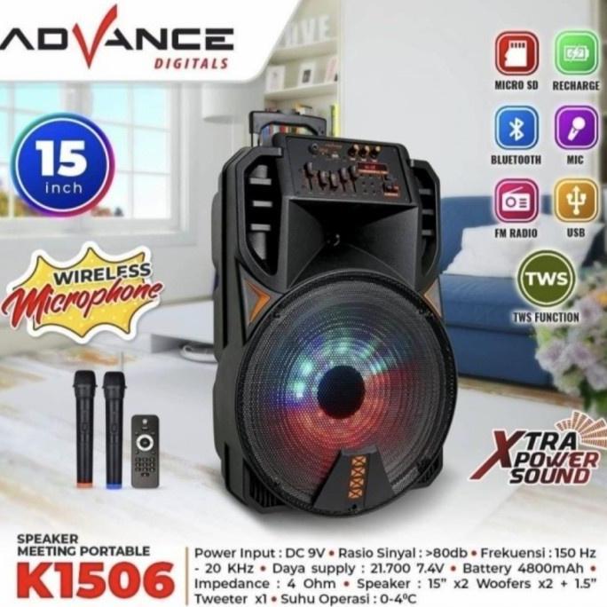 SPEAKER PORTABLE ADVANCE K1506 (15")
