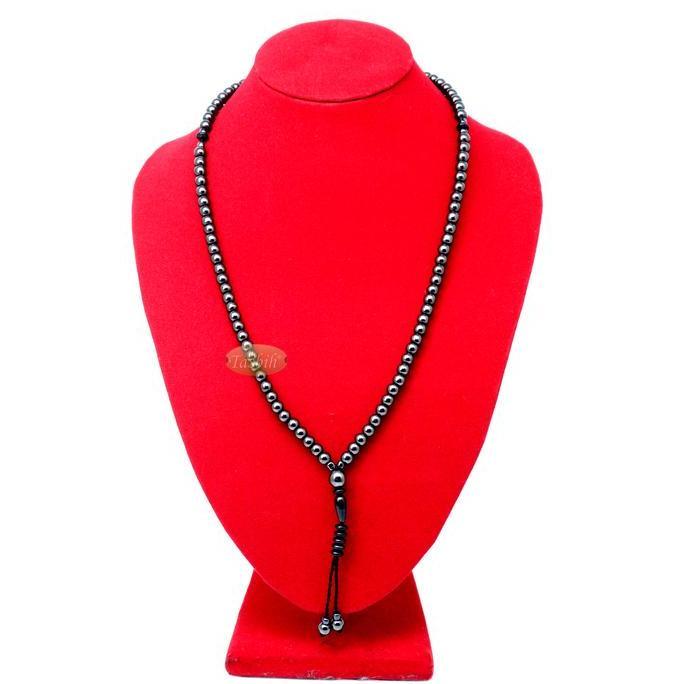 Tasbih Hematite 99 Biji Tasbeh Batu Magnet Kesehatan Non Digital
