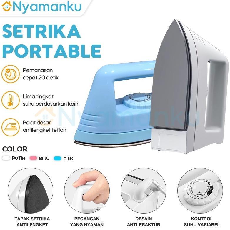 Ready StockSetrikaan Portabel Iron Setrika Lipat Setrika Mini Traveling Setrika Listrik Mini Iron Fo