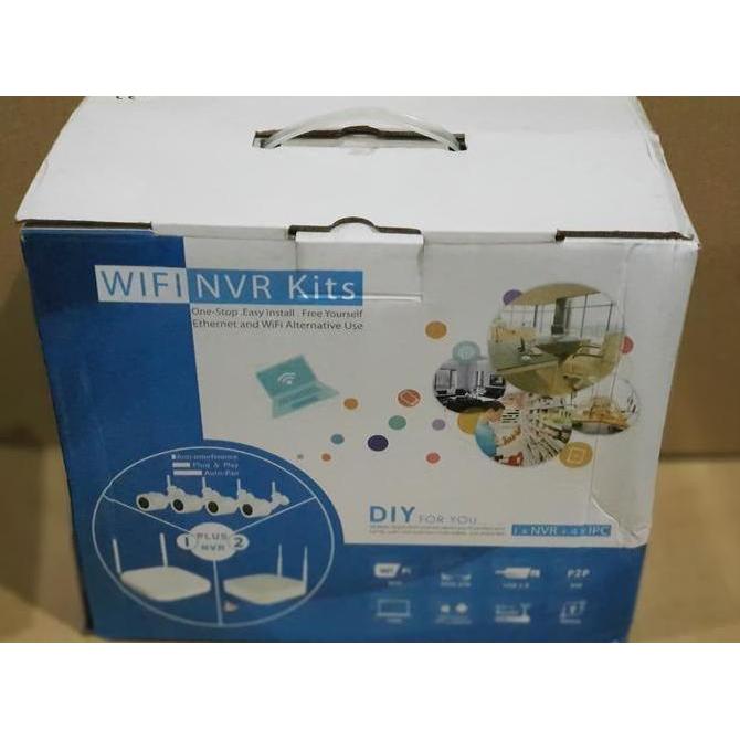PAKET CCTV NVR KIT 4 KAMERA 4MP 1080P KAMERA CCTV WIRELESS