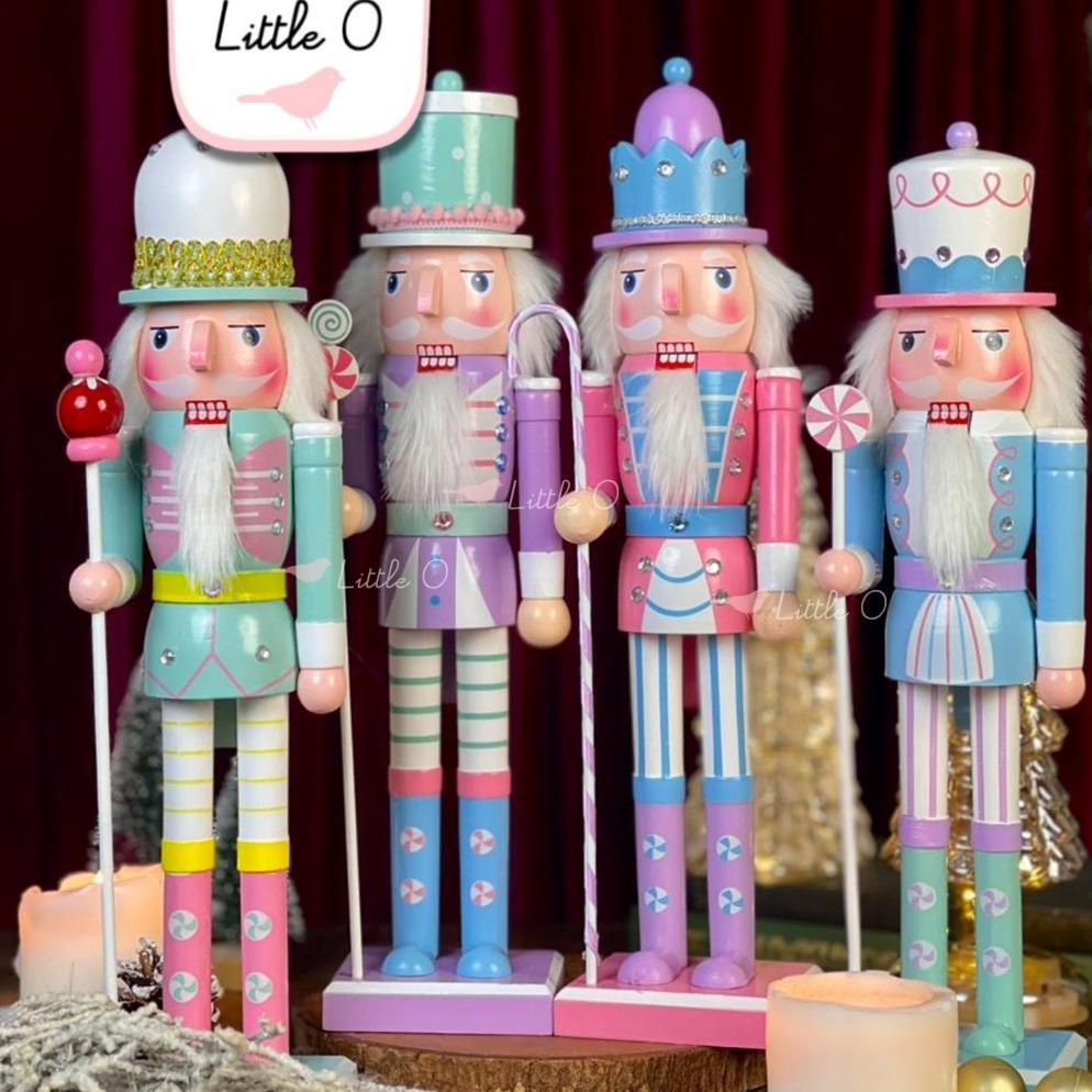 Yandirust Little O Christmas Nutcracker Soldier Patung Natal Dekorasi Natal Hiasan Natal Impor Akses