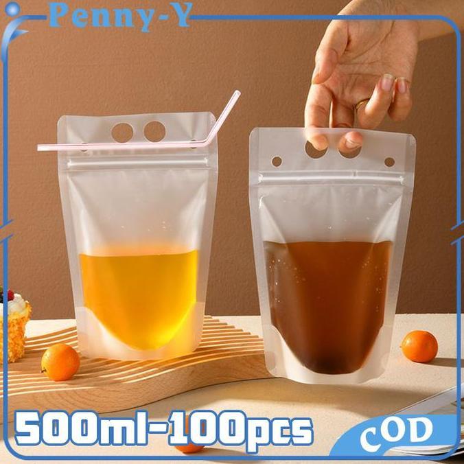 100Pcs Standing Pouch Minuman 500Ml Serbaguna Pouch Standing Minuman