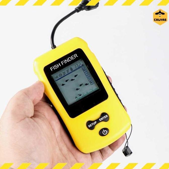 Radar ikan Sonar Fish Finder Cable 4x4 Inch Display 100M Alat Pelacak Ikan Laut Terlaris