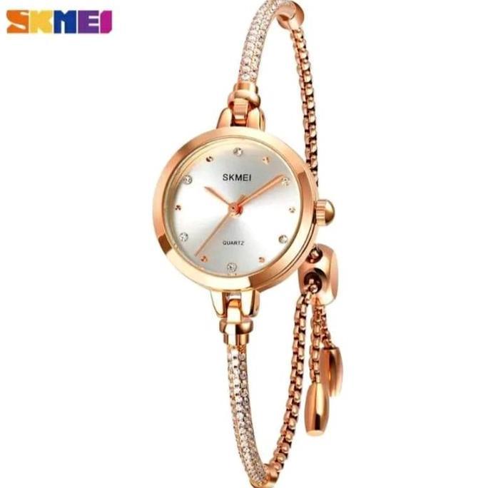 SKMEI 1805 JAM TANGAN WANITA GELANG TALI SERUT Analog  Quartz Stainless Watches LUIS