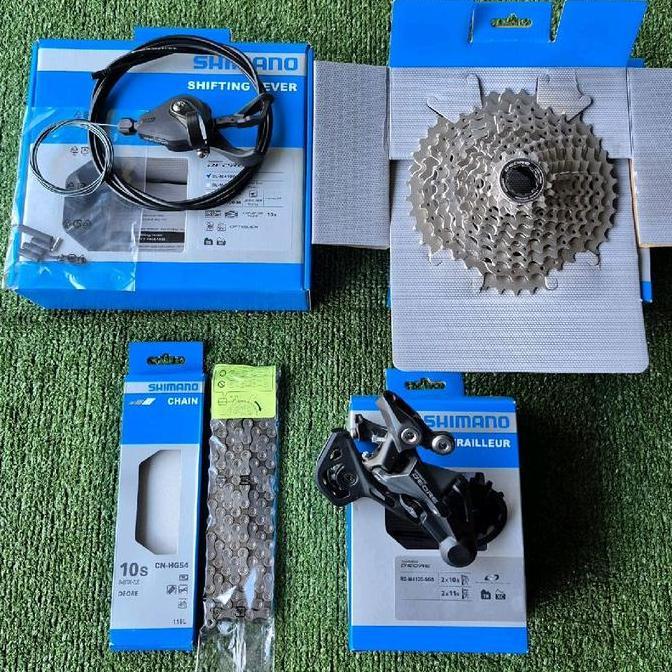 GROUPSET MINI SHIMANO DEORE M4100 1X10 SPEED SHIFTER SPROCKET RANTAI RD JAPAN ORIGINAL NEW ORIGINAL 
