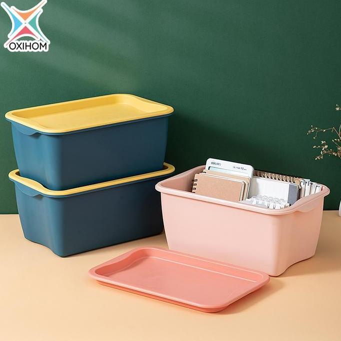 Oxihom Container Box Plastik Kontainer Storage Box Kotak Penyimpanan Mainan Pakaian