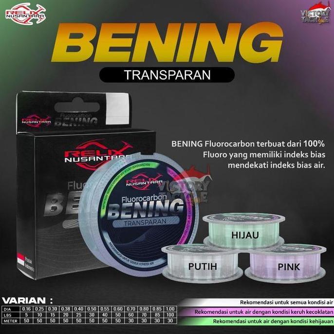 HARGA DISC - RELIX NUSANTARA FLUOROCARBON 100% LEADER BENING TRANSPARAN SENAR PANCING LEADER Ikan Ji