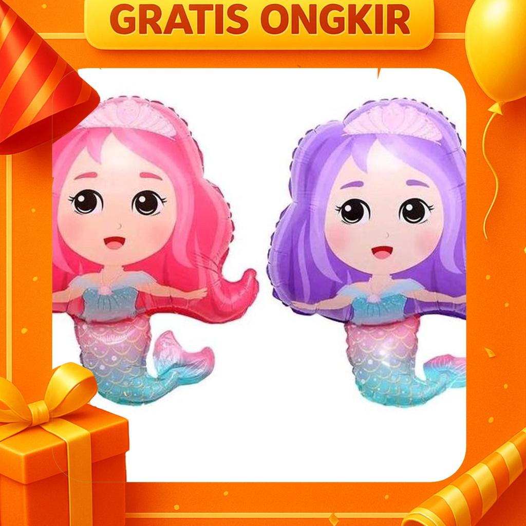 Balon Plastik Mermaid Pink Ungu