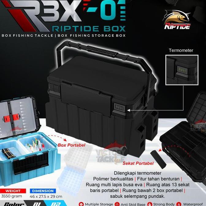 BEBAS ONGKIR - RIPTIDE BOX RBX-01 TACKLE BOX PANCING BOX PERALATAN UMPAN PANCING Lure