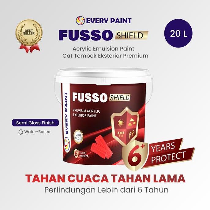 TERBARU - Cat Tembok Eksterior Premium Weathershield Every Paint Fusso Shield 20L - Cat Eksterior Ou