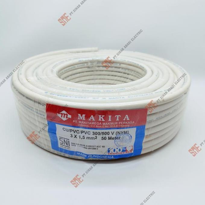 BEBAS ONGKIR - Kabel NYM Makita 3x1.5 Roll