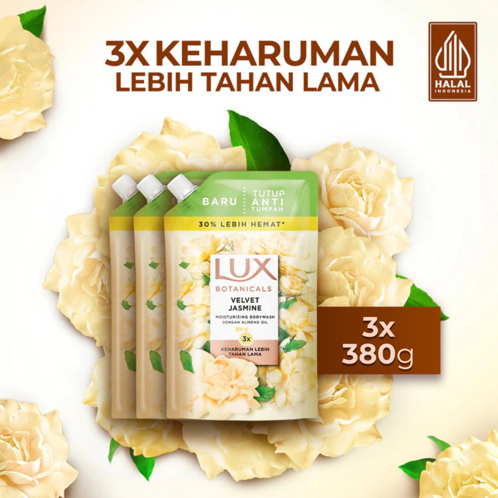 Lux Botanicals Sabun Mandi Cair Velvet Jasmine 380g x3