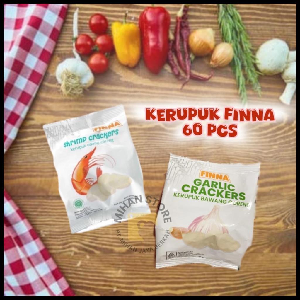 FINNA KERUPUK UDANG & BAWANG MATANG 10 GR (PAKET 60 PACK)
