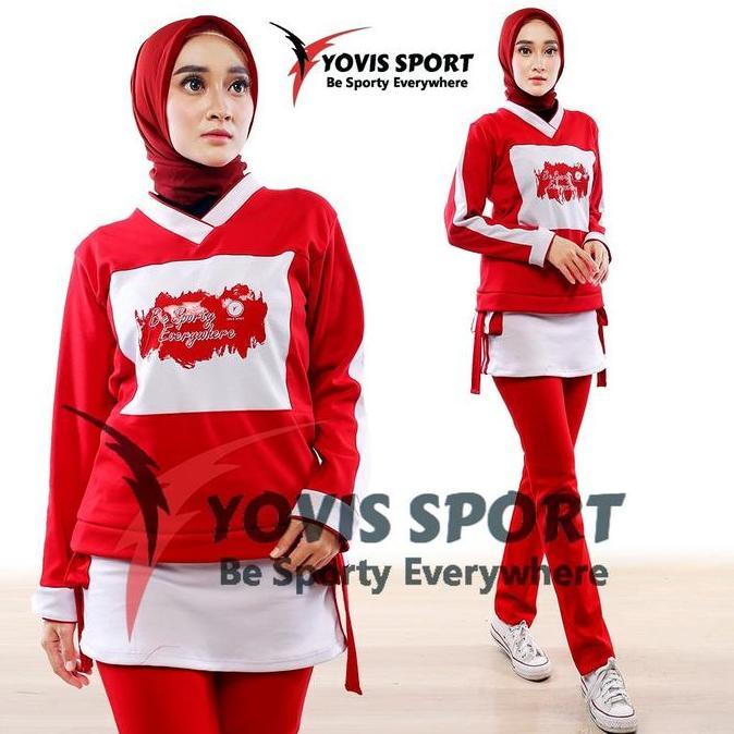 Promo Setelan  Sablon Wanita Muslim By Yovis Sport Cod