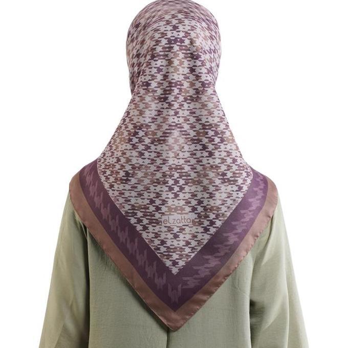 Promo [Best Seller] Elzatta Hijab Kerudung Jilbab Segi Empat Motif Obelia Houndstooth Terbaru Muslim