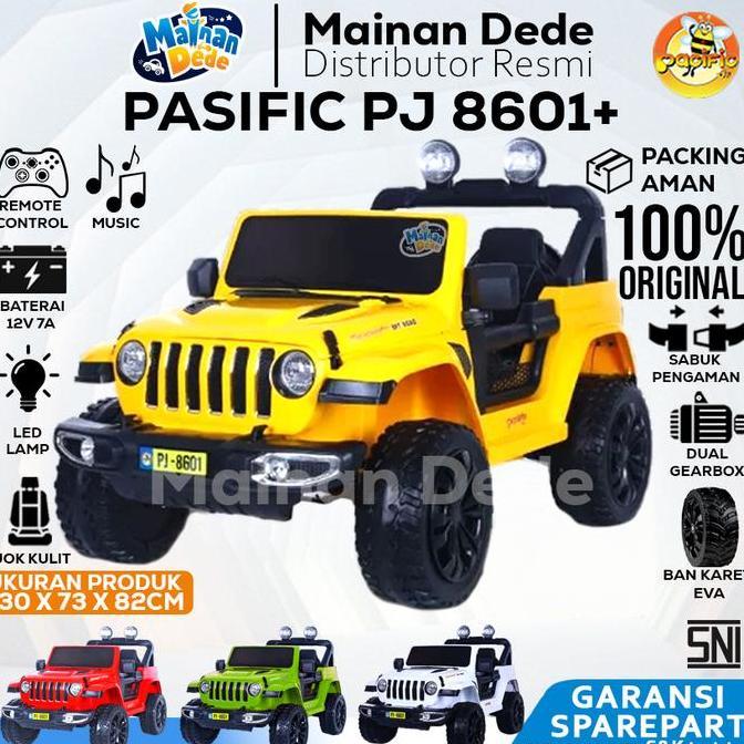 TERBARU Mainan Mobil Aki Anak Jeep Rubicon Pasific Pj8601 Pj 8601