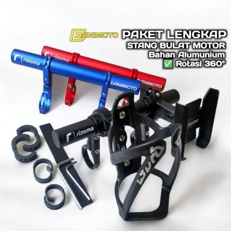 Holder HP Botol Minum C6 PAKET Stang Bulat Motor Aluminum Besi ADV PCX BEAT STREET VIXION CB GUB P30