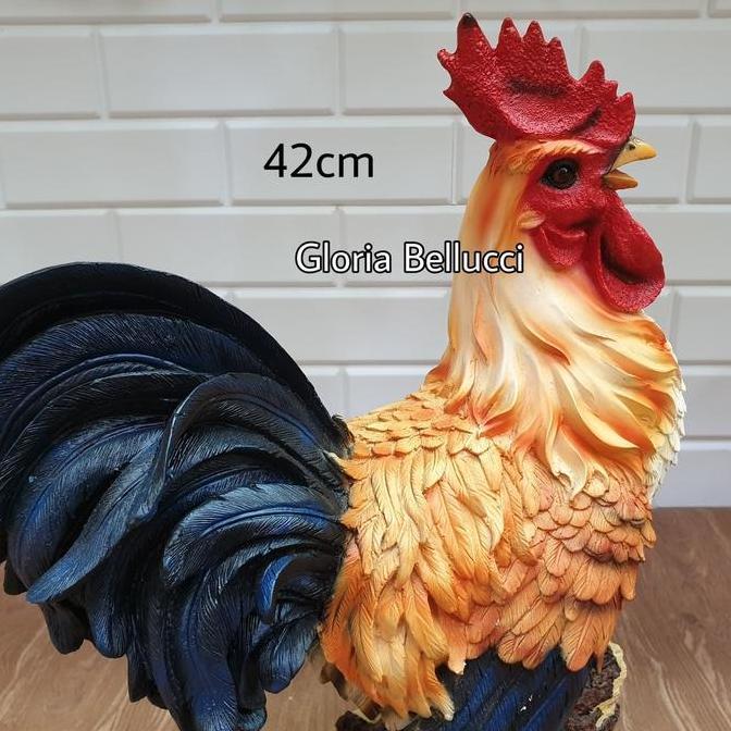 Patung Pajangan Ayam Jago Jumbo Kate Miniatur Chicken