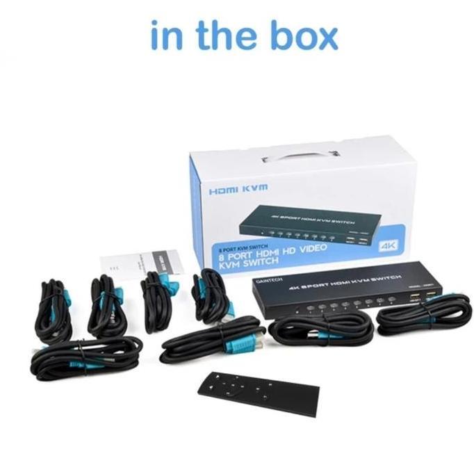 kvm switch hdmi usb 8 port free kabel kvm 8 pcs Terlaris